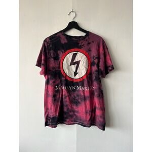 Vintage Marilyn Manson Shirt Mens Medium Tie Dye Rock Band Tee Y2K Nu-Metal